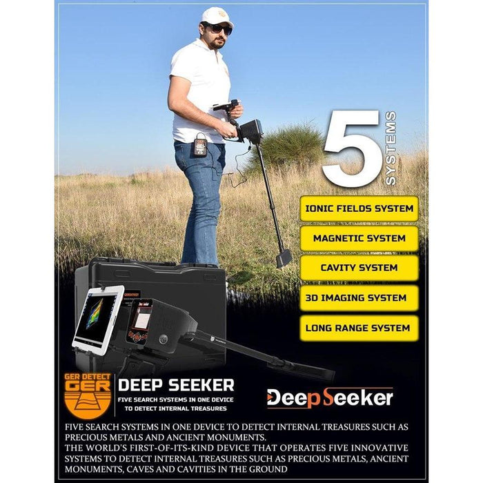 GER Detect Deep Seeker Long Range Metal Detector - Five Search Systems