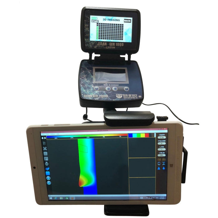 GER Detect Titan 1000 Long Range Metal Detector with 8" and 17" Coils - Five Search Systems