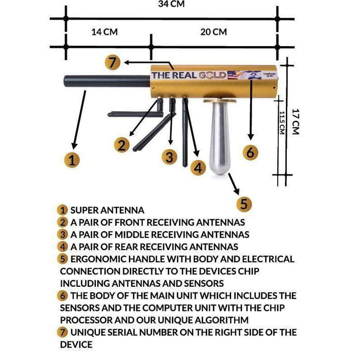 REAL GOLD AKS LR-TR Long Range Gold, Silver, Copper and Stone Metal Detector